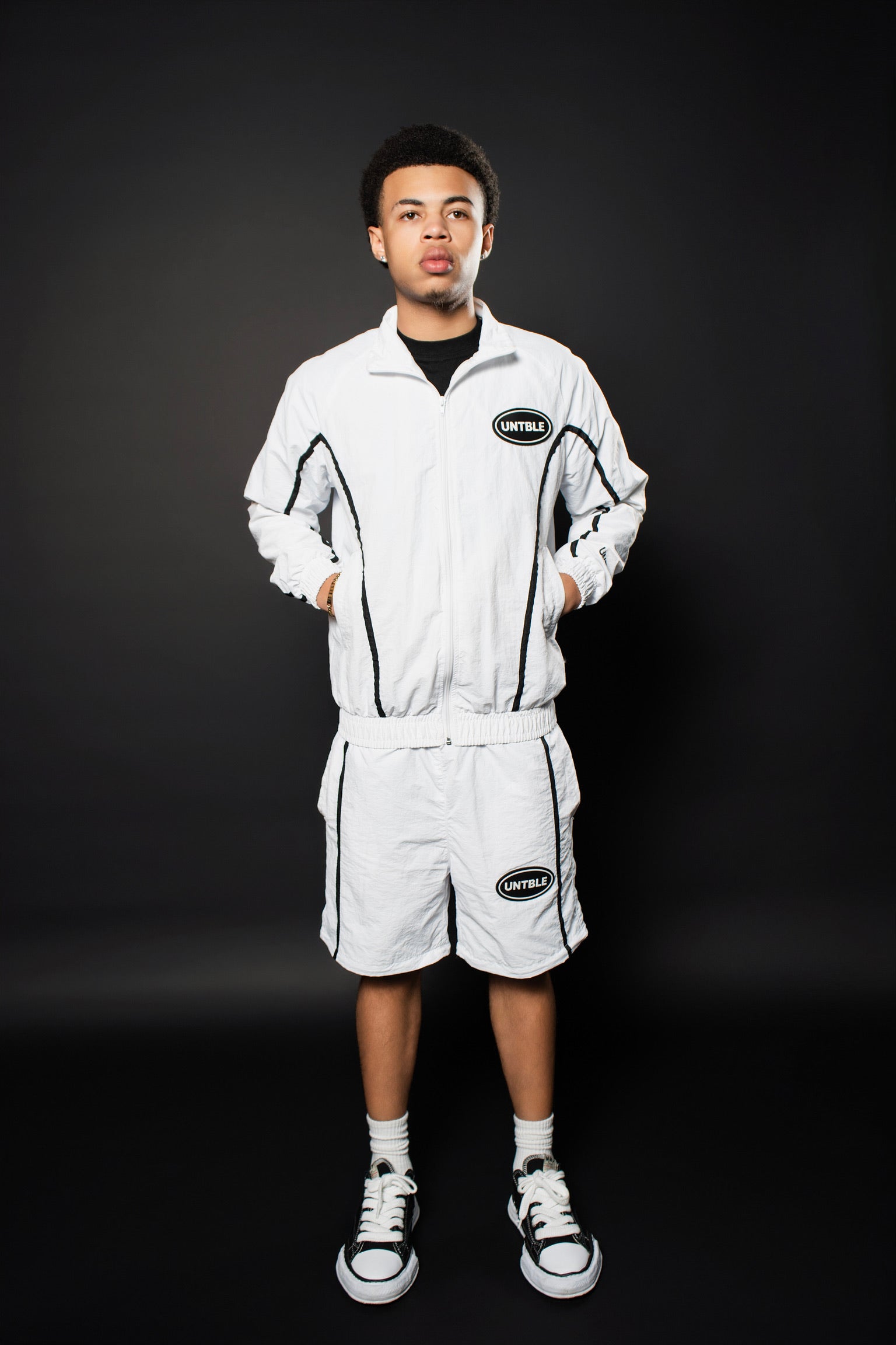 WHITE “UNTBLE” TRACKSUIT SET