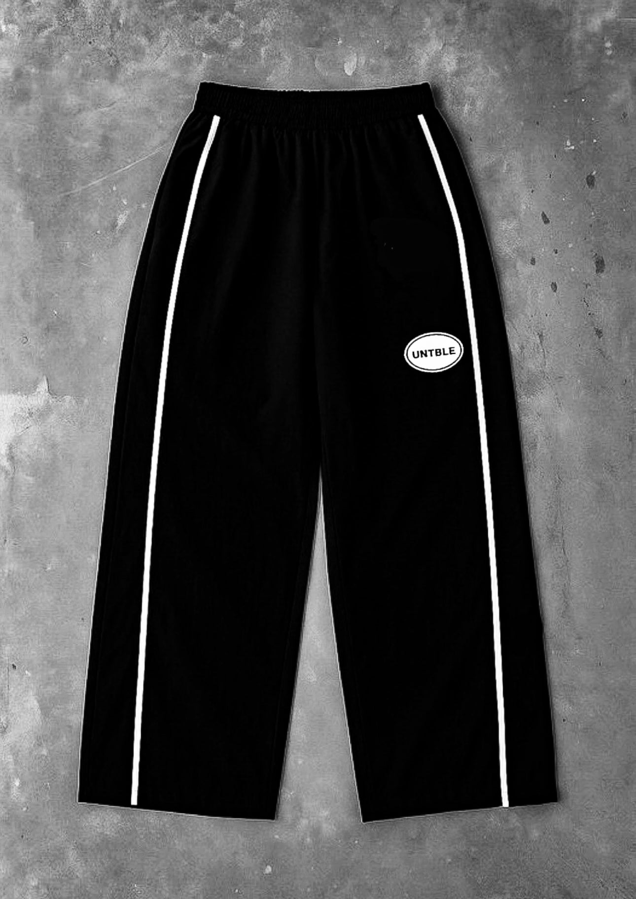 BLACK "UNTBLE" TRACKSUIT PANTS / SHORTS