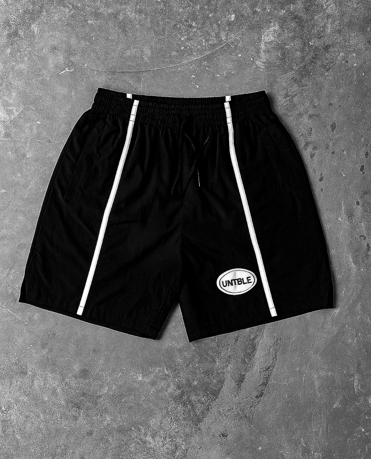 BLACK "UNTBLE" TRACKSUIT PANTS / SHORTS